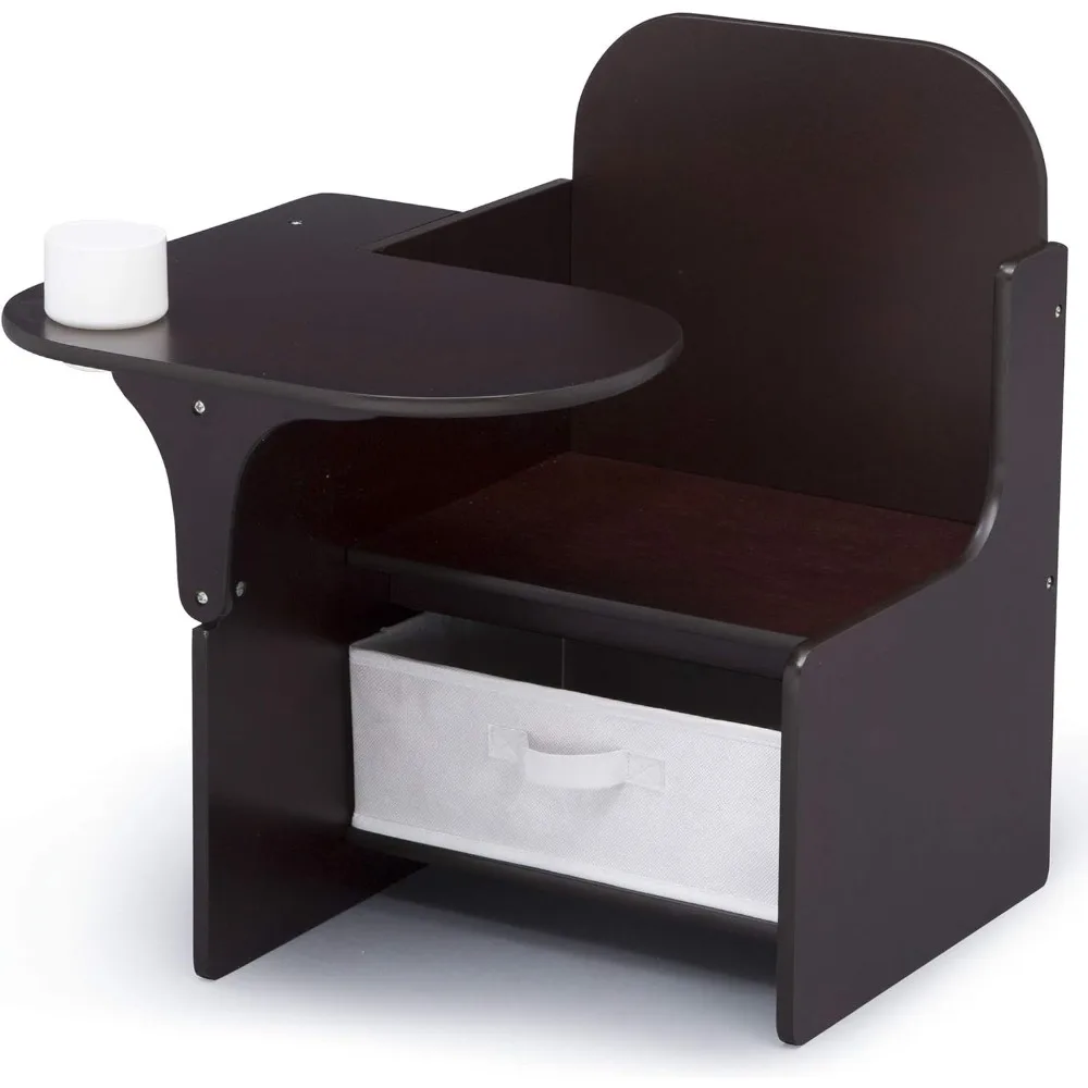 Delta-Bureau chaise MySize pour enfants, avec bac de rangement, chocolat noir