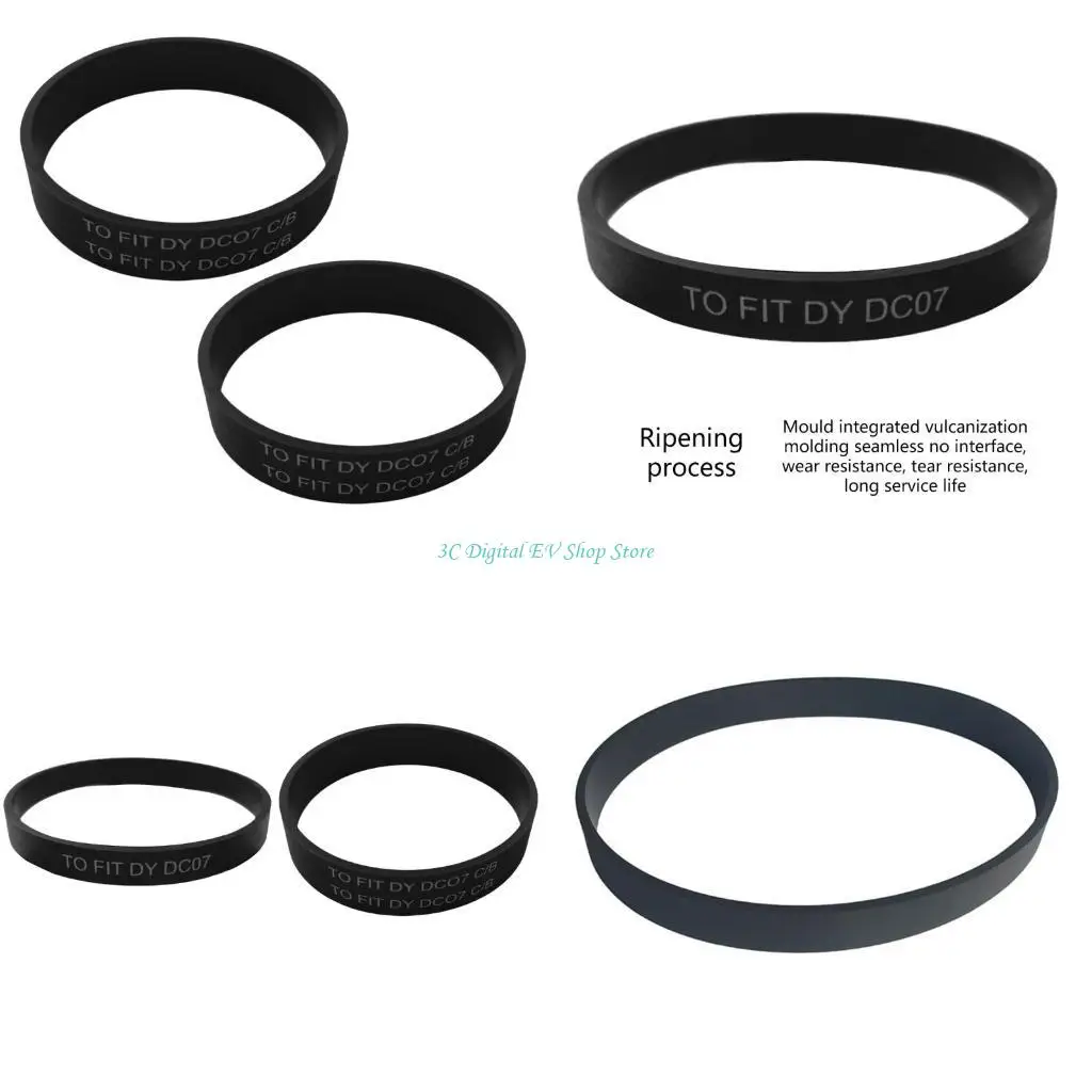 

E74D Solid Rubber Vacuum Belts for DYSONVacuum Part E0205 Drive Belts DC01 Set of 2