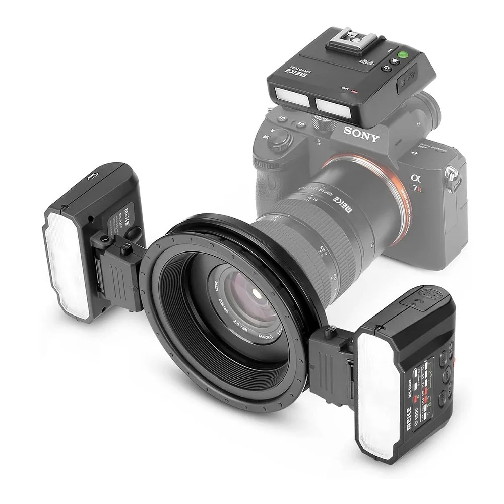 Meike MK-MT24 TTL 매크로 트윈 라이트 스피드라이트 플래시 소니 A7 A7II A9 A7III A7RIII A7IV A7RIV A6100 A6400 A6300 A6000 A6500