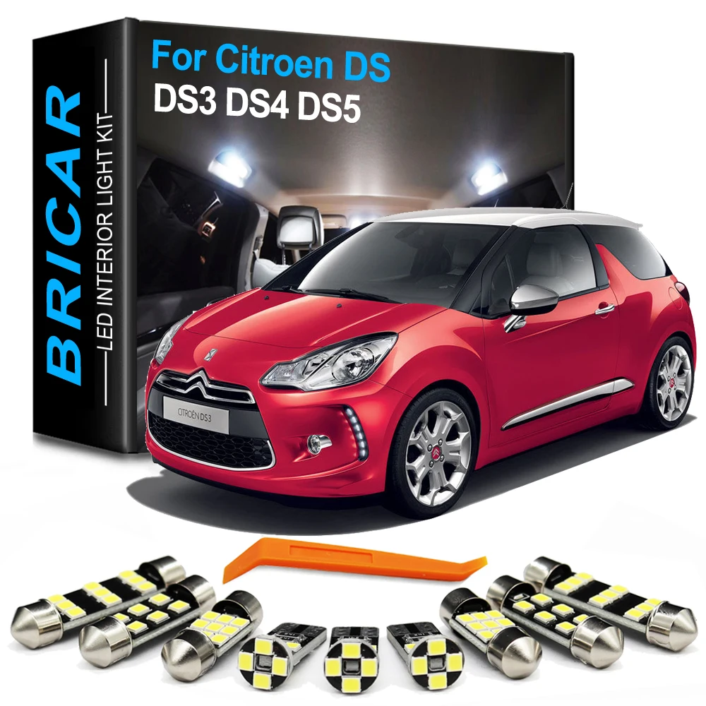 

Bricar Canbus Interior LED Bulb Light Kit For Citroen DS3 DS4 DS5 DS 3 4 5 2010-2016 2017 2018 2019 2020 Car Reading Trunk Lamp