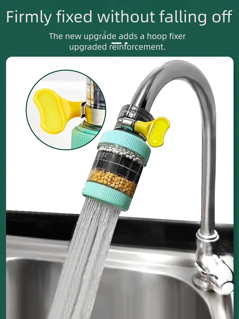 

Universal Interface Faucet Filter Household Kitchen Tap Water Purification Splash Proof Universal Detachable And Washable Water