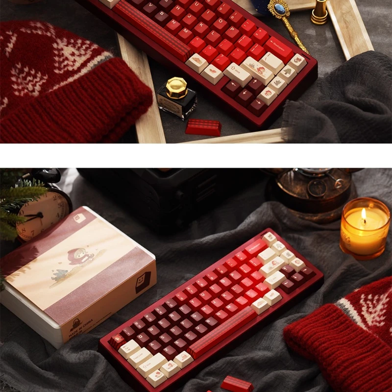 Original Hand Drawn Keycaps Little Red Riding Keycap PBT Sublimation cherry profile 1.7mm Cartoon Anime Point Key Cap for Gamers