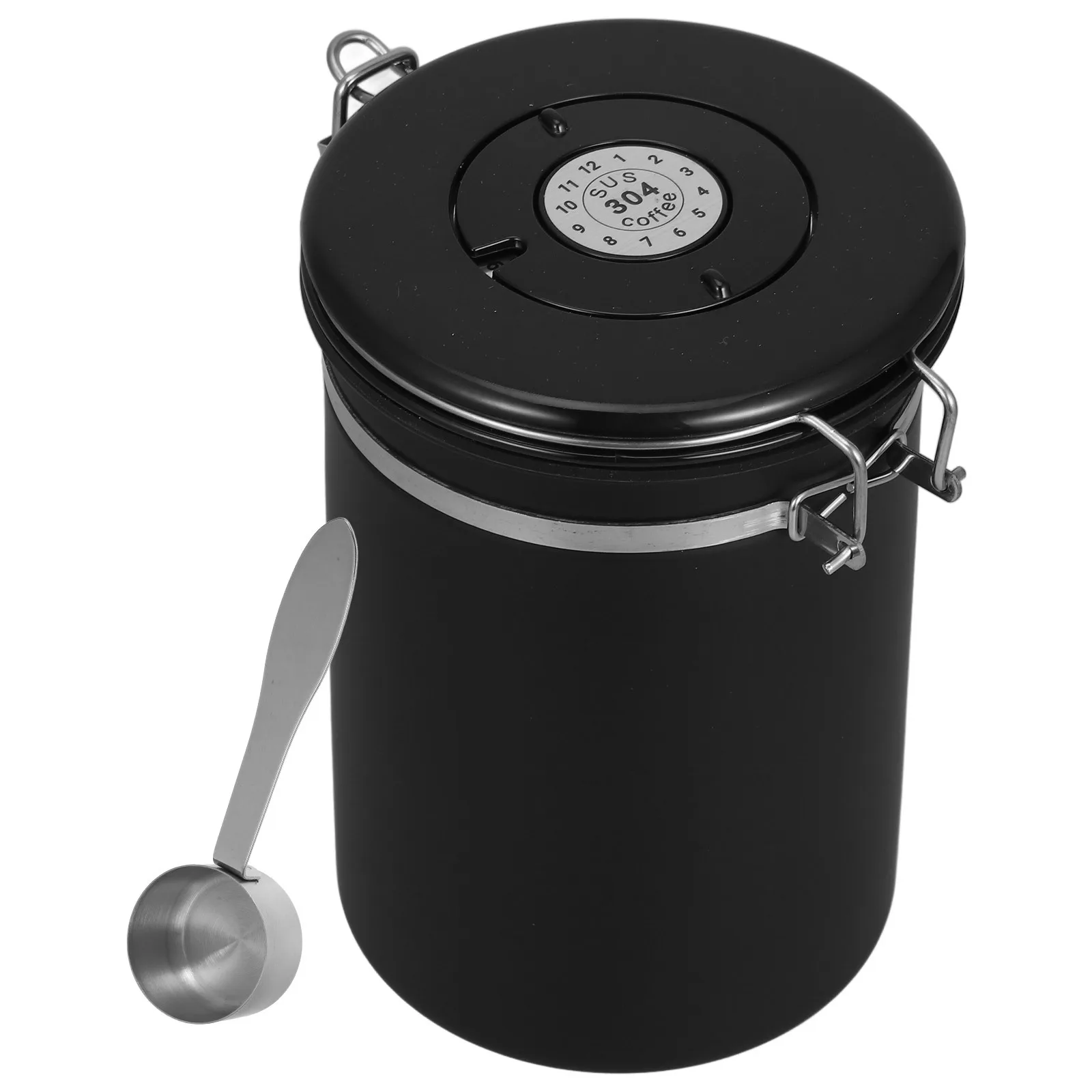 

Stainless Steel Storage Canister 1.8L Airtight Sealed Multi-Use Kitchen Coffee Bean Tea Leaf Container Metal Storage Jar