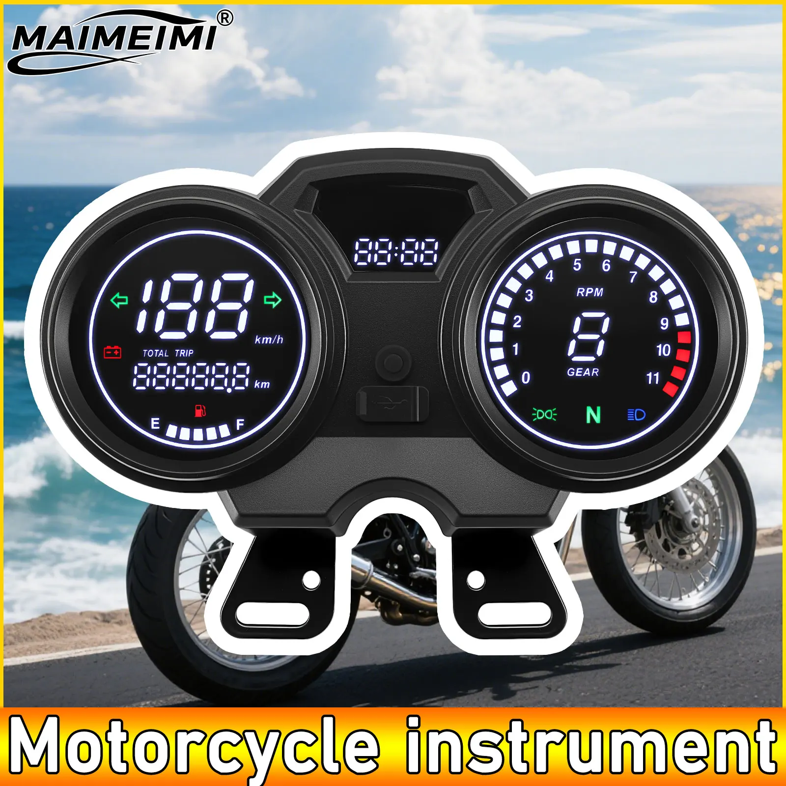 AD عداد سرعة لدرجة نارية لوحة القيادة تعديل الملحقات الرقمية أداة الجمعية شاشة عرض إلكترونية ل 150Gato