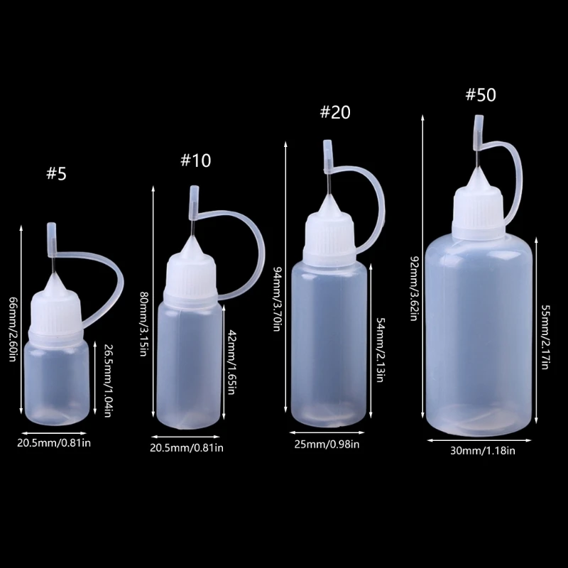 ขวดปลายเข็มพร้อมฝาปิดเครื่องจ่ายฟลักซ์ของเหลวแบบหยดตัวทำละลายตัวทำละลาย