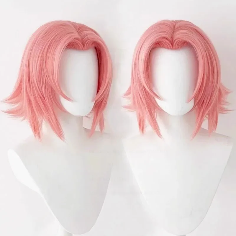 Anime Haruno Sakura Wig Short Pink Heat Resistant Girl Synthetic Hair Play Role Patry Wigs