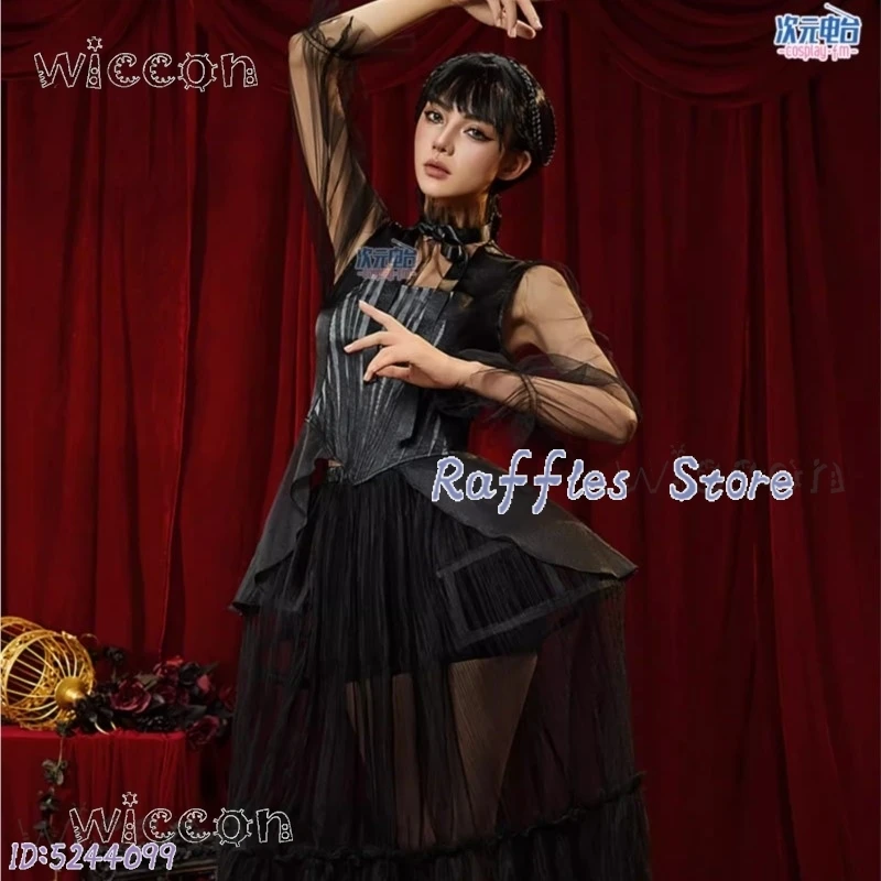 Wednes Dance Add home-vestido de baile negro, disfraz de Cosplay, réplica de película auténtica, traje de Anime, disfraces sexys de Holida para niñas