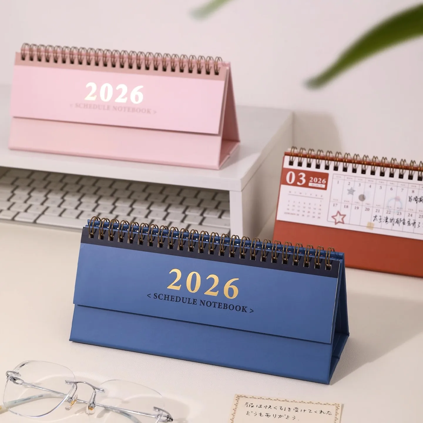 Mini-Tischkalender 2026 – Planer im INS-Stil mit monatlichen Abreißseiten und Checkliste