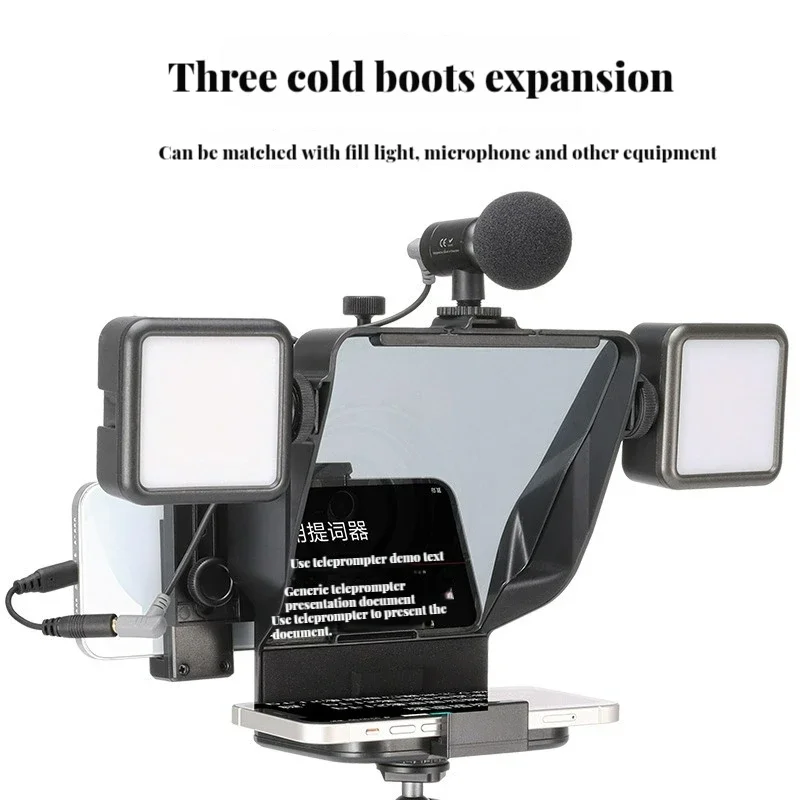 UURig SLR Camera Mini Teleprompter Prompter for Smartphone/DSLR Camera Video Recording Live Streaming Interview W Remote