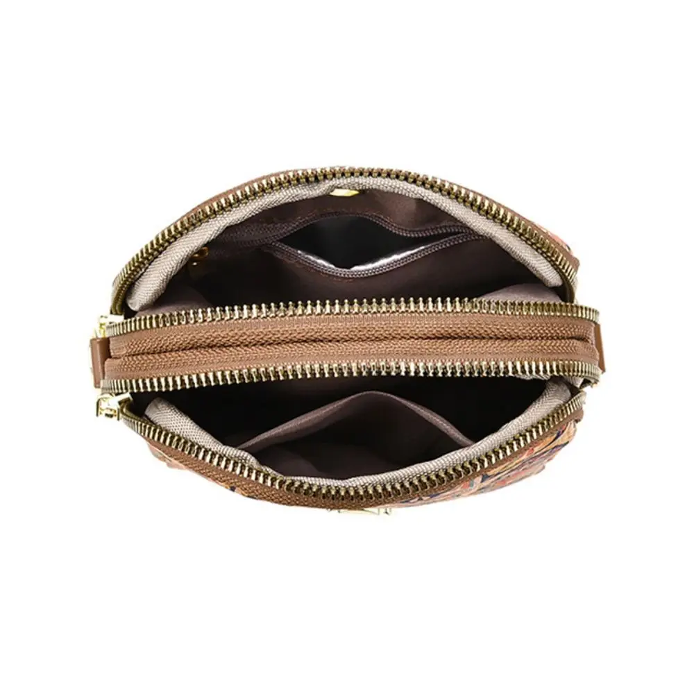 

Women Fashion Bohemian Style Printed Phone Bag PU Leather Ethnic Style Crossbody Bag Luxury Versatile Handbag For Ladies