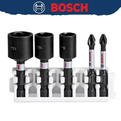 BOSCH Professional 2608522350 Screwdriver Bit and Socket Set 5pcs Impact Control PZ/PH 50mm Bits Nutsetter Pack Tool Attachments