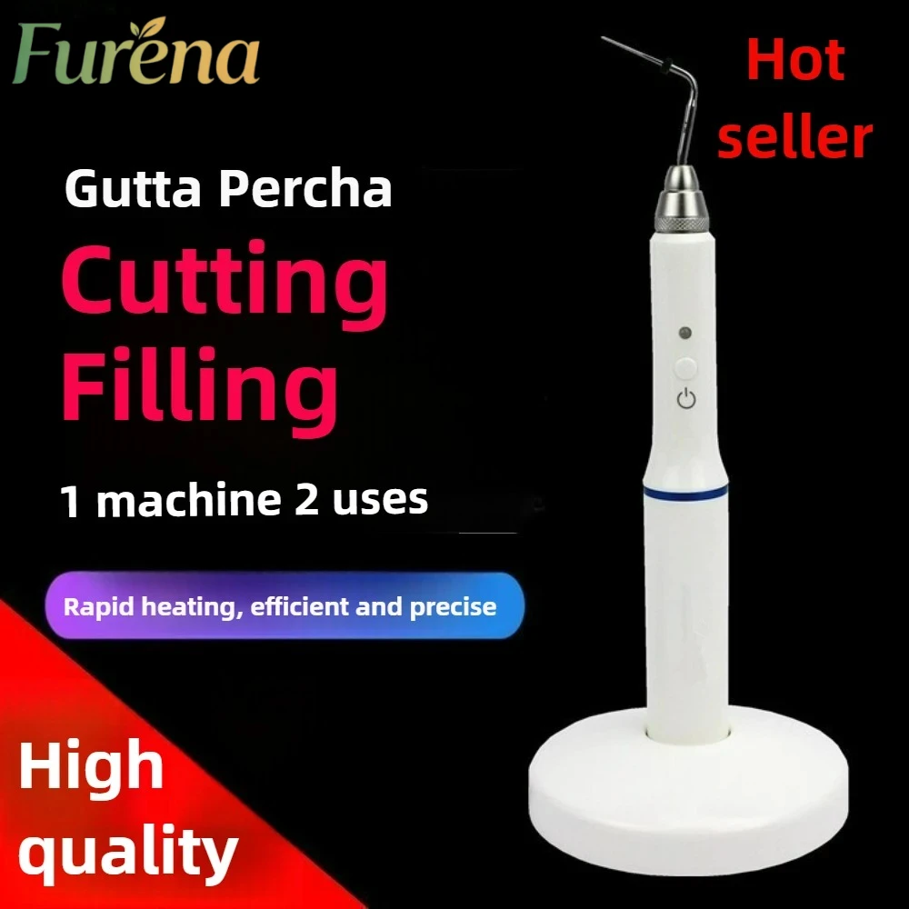 Heated Gutta Percha Obturation System with Cutter, Dental Endo Filling Kit, 2 Precision Tips, Root Canal Obturation Instrument