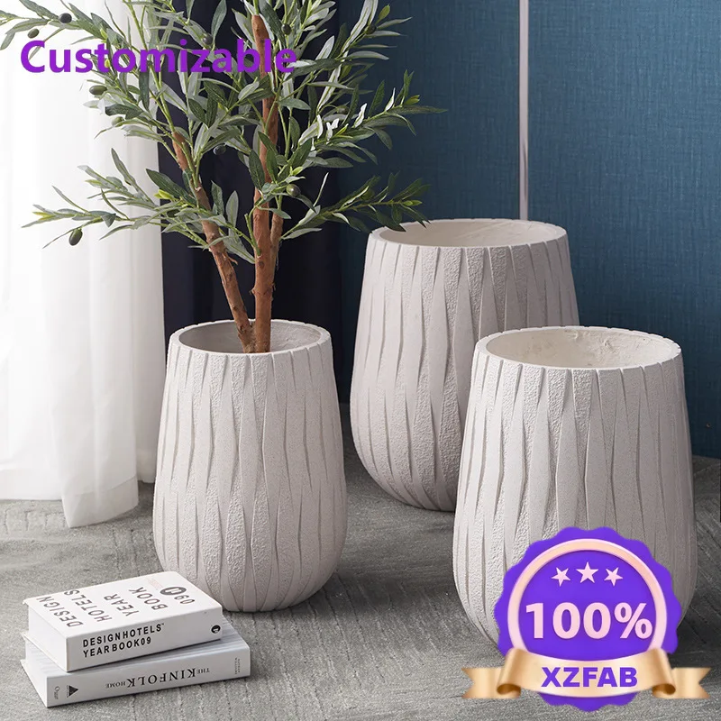 Factory Direct 2026 Flower pot extra large home shopping mall green plant decoration flower ware light luxury fashion new floor