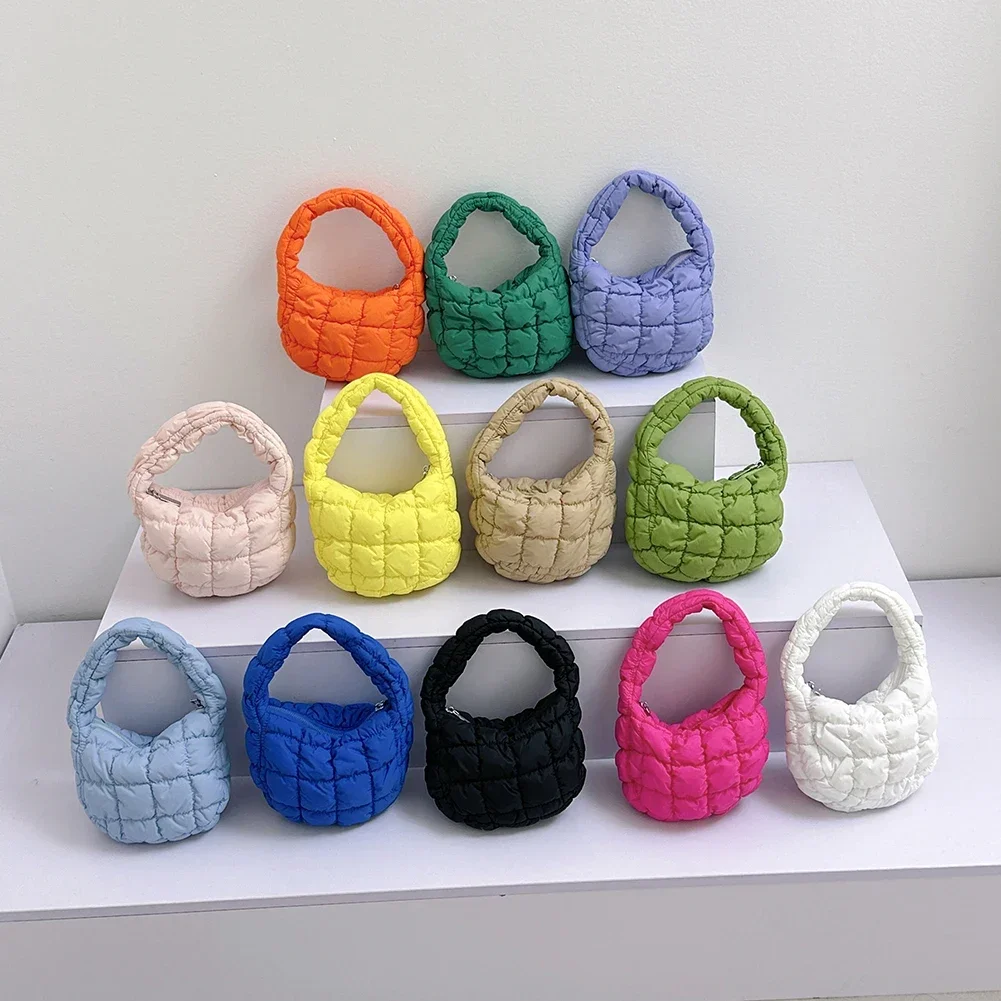 Fashion Quilted Shoulder Bags for Women Handbag Mini Cloud Pleated Bags Puffer Dumpling Bag Luxury Tote