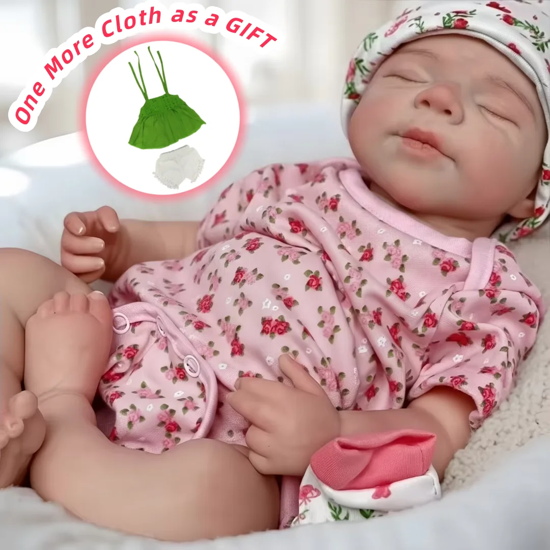Open Mouth & Washable18Inch Pascale Whole Body Solid Silicone Bebe Reborn Doll 3D Paint & Unpaint Skin Lifelike Newborn Dol image 3