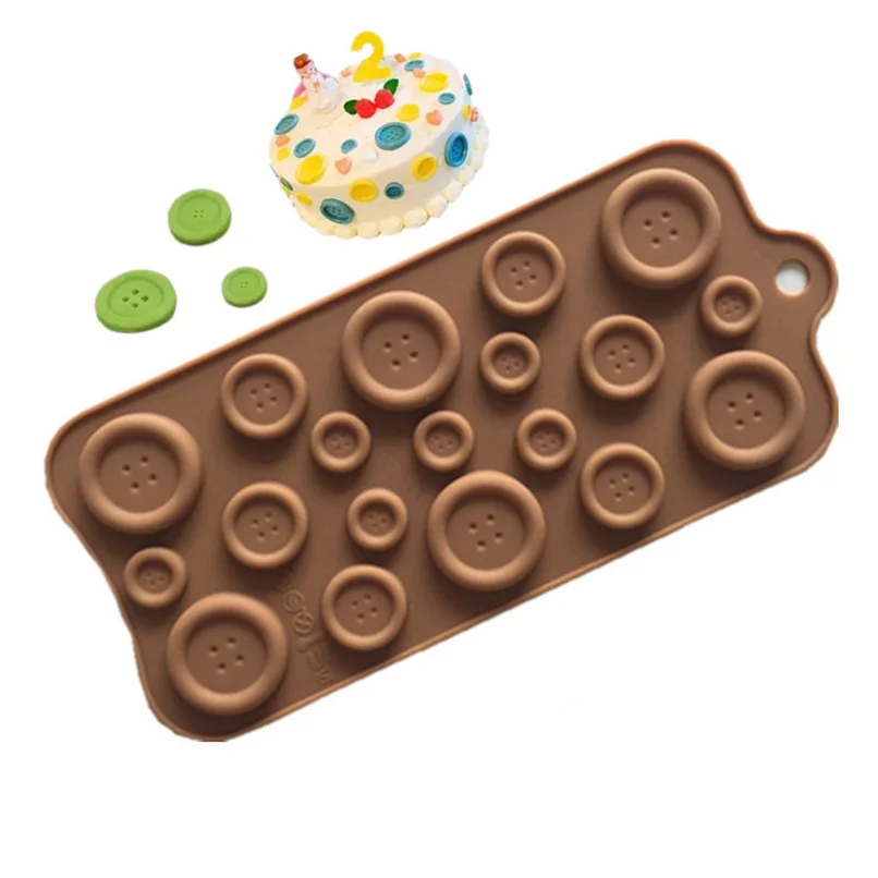 Wholesale, Multi-size Button Silicone Chocolate Mould, Biscuit Mold, Ice Grid, Fire Lacquer Wax Mould 136