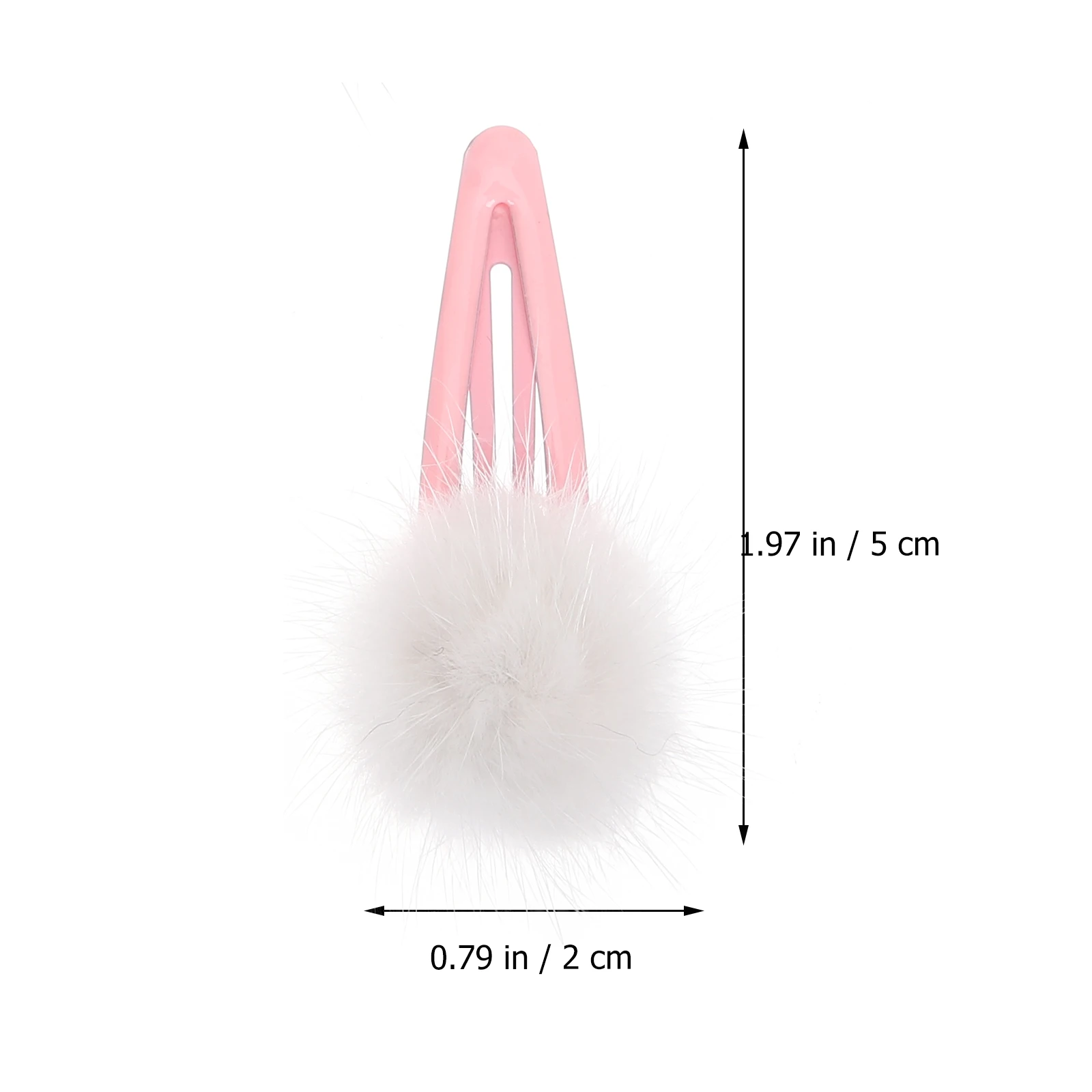 

10 Pcs Hair Clips Girls Cute Fuzzy Ball Bang Clips Hair Accessories Kids Headdress White Pink Purple Blue Hairpins