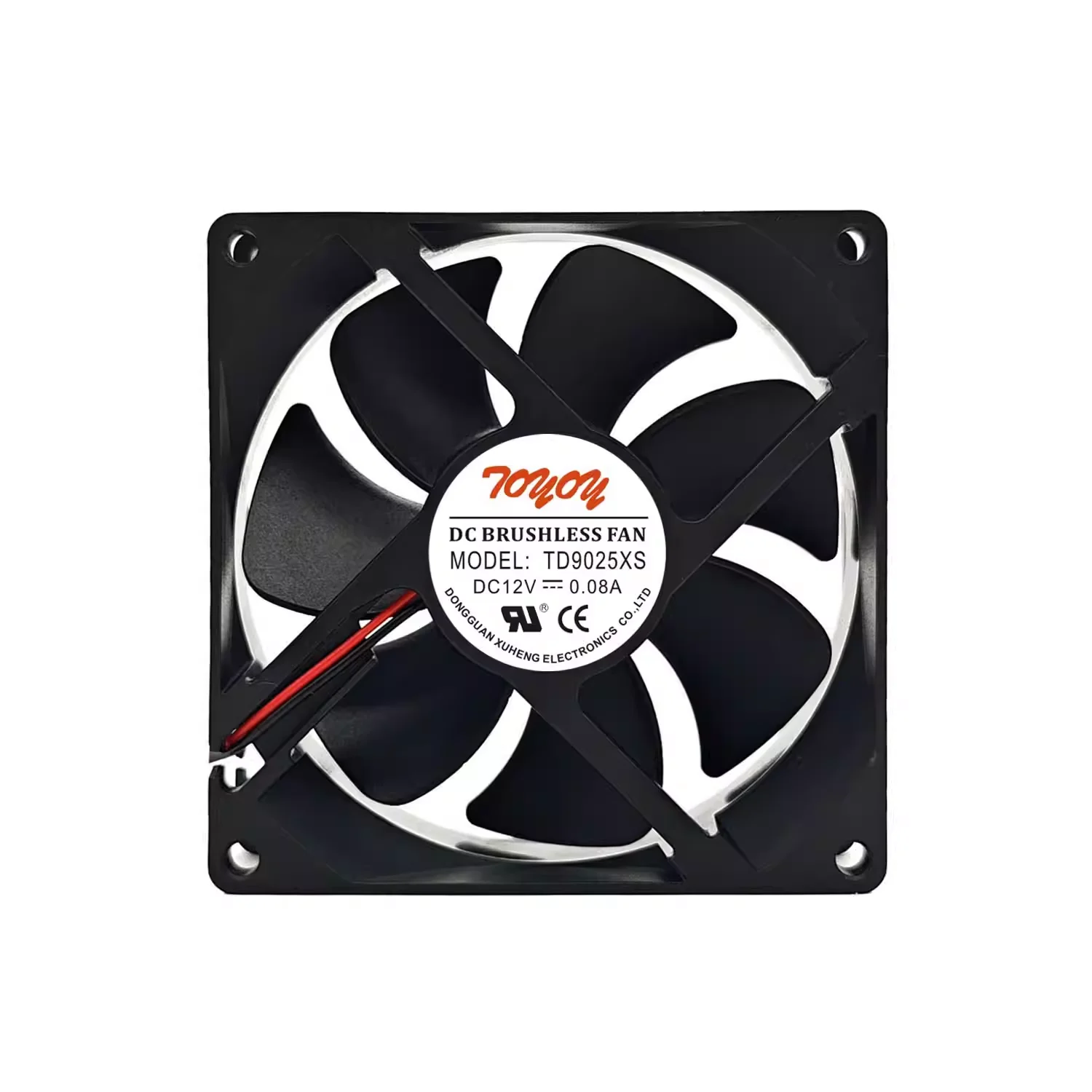 

New For Original TD9025XS 12V 0.08A hydraulic bearing 9025 9CM ultra quiet refrigerator cooling fan 2-wire