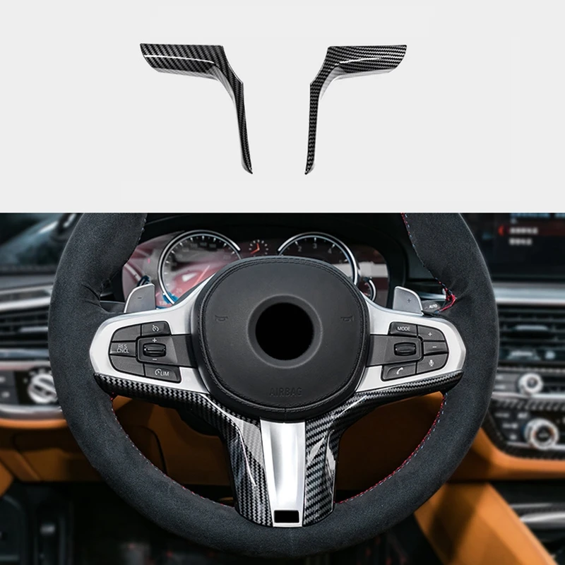 Car Steering Wheel Covers Trim Stickers Decoration For-BMW G30 X3 G01 X4 G02 X5 G05 X6 G06 2018-2020