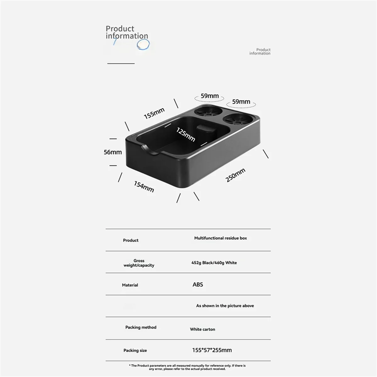 Espresso Tamping Station Espresso Organizer Box Coffee Filter Tamper Holder for Counter Top Coffee Tools Organzier