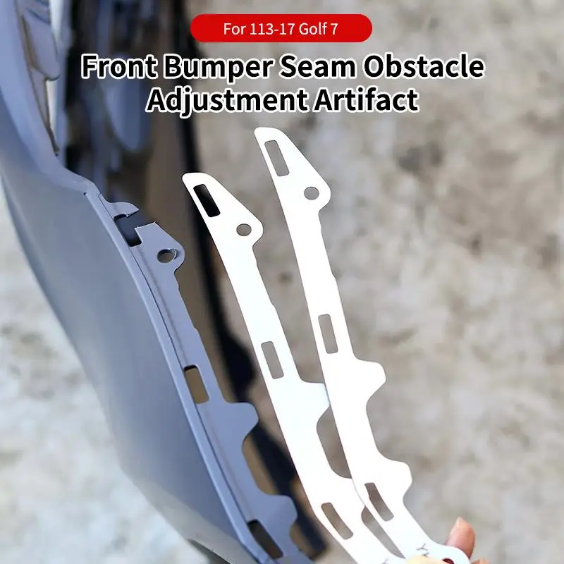Front Bumper Seam Adjustment Bracket Set 2Pcs Stainless Steel Rust Resistant for Car Modification Parts