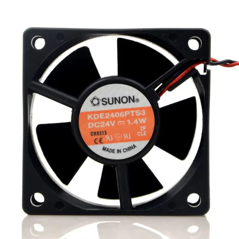 SUNON KDE2406PTS3 Server Cooling Fan DC 24V 1.6W 60x60x25mm 2-Wire