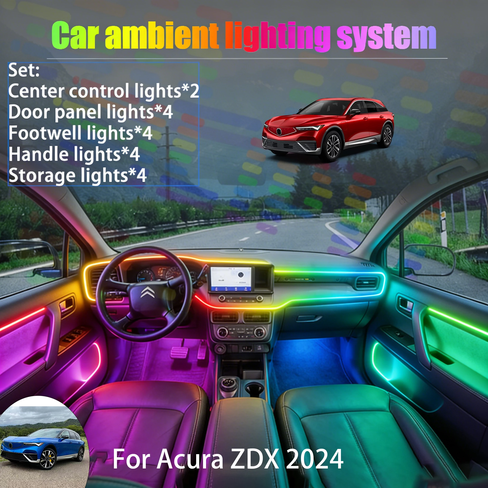 

Для Acura ZDX 2024 MK2 2/18: Комплект светодиодной подсветки салона и багажника (USB RGB) с эффектом потока, аксессуары