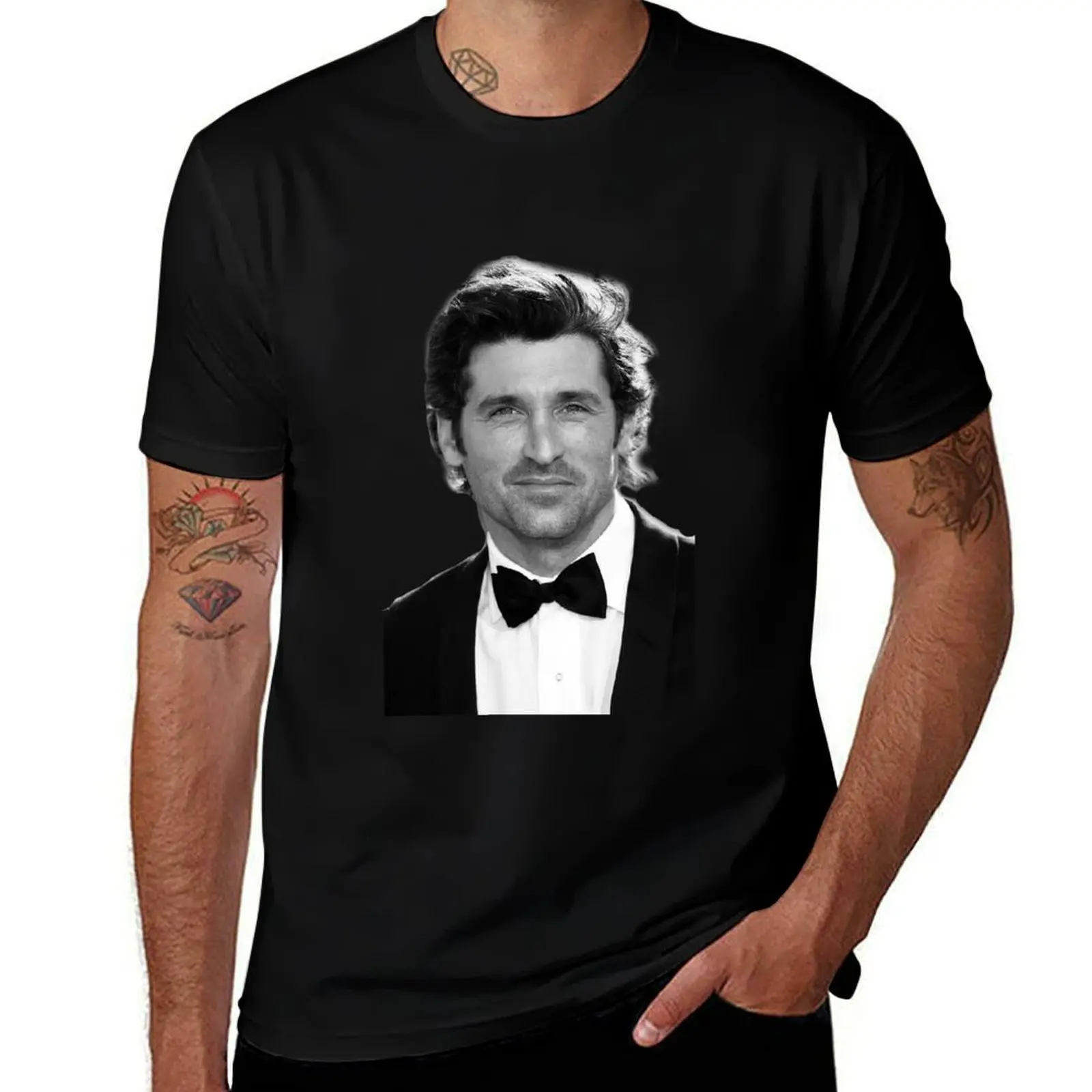 Patrick Dempsey T-Shirt Casual Loose Short Sleeve Tee for Men T-Shirt