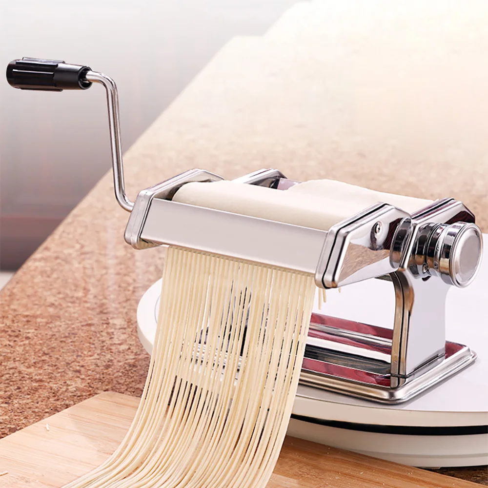 Pasta Maker Machine, Stainless Steel Thickness Settings Noodles Maker, Manual Hand Press, Pasta Making Kitchen Tool Kit