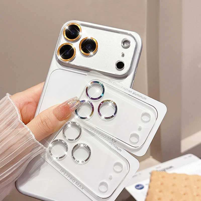 CD-Muster Kameraschutz für iPhone 17 Pro Max 16 Plus 15 14 13 17 Air Vollständiger Glaslinsenschutz Kratzfest