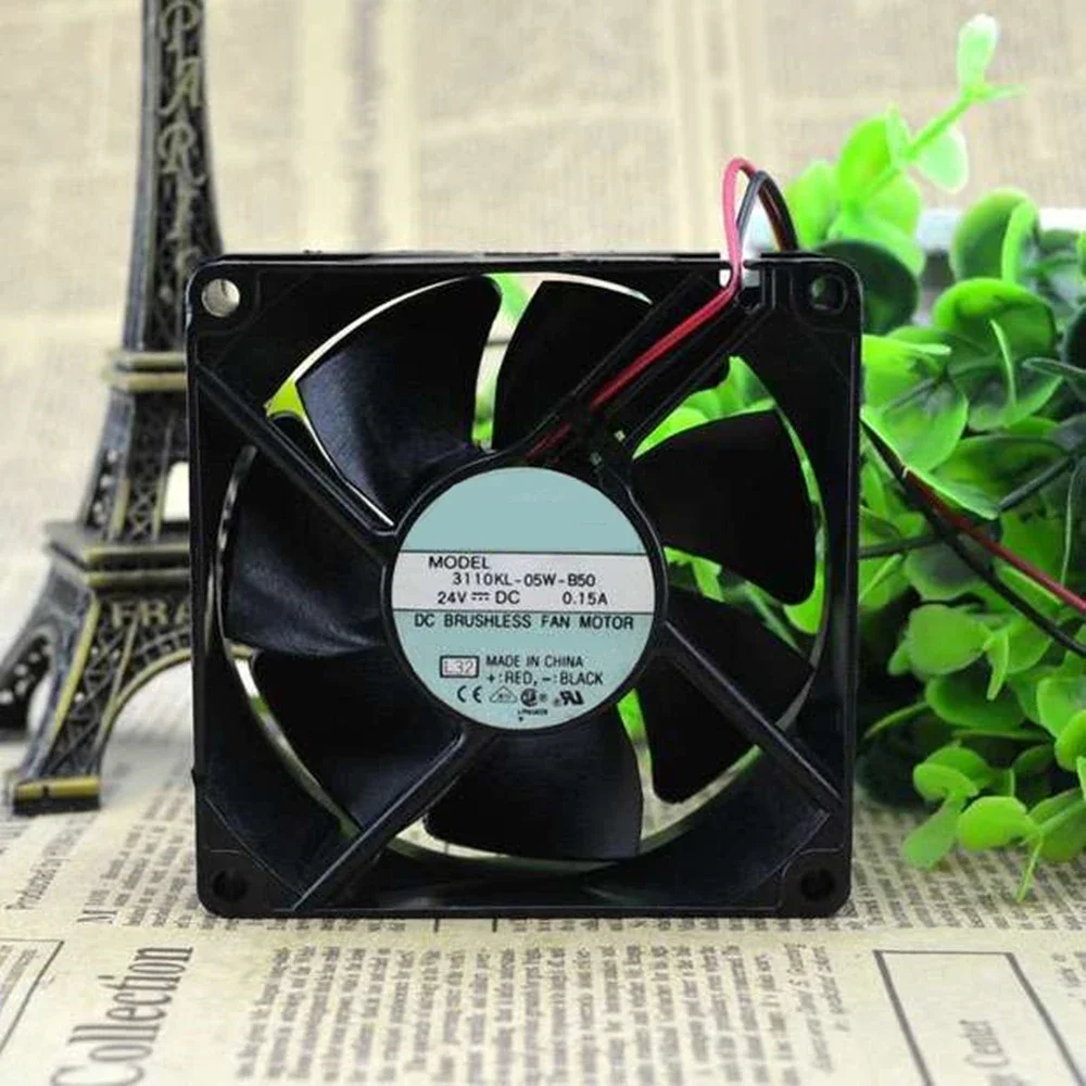 

Cooling Fan 3110KL-05W-B50 DC 24V 0.15A 2.88W 8CM 8025 80x80x25mm 2-Wire