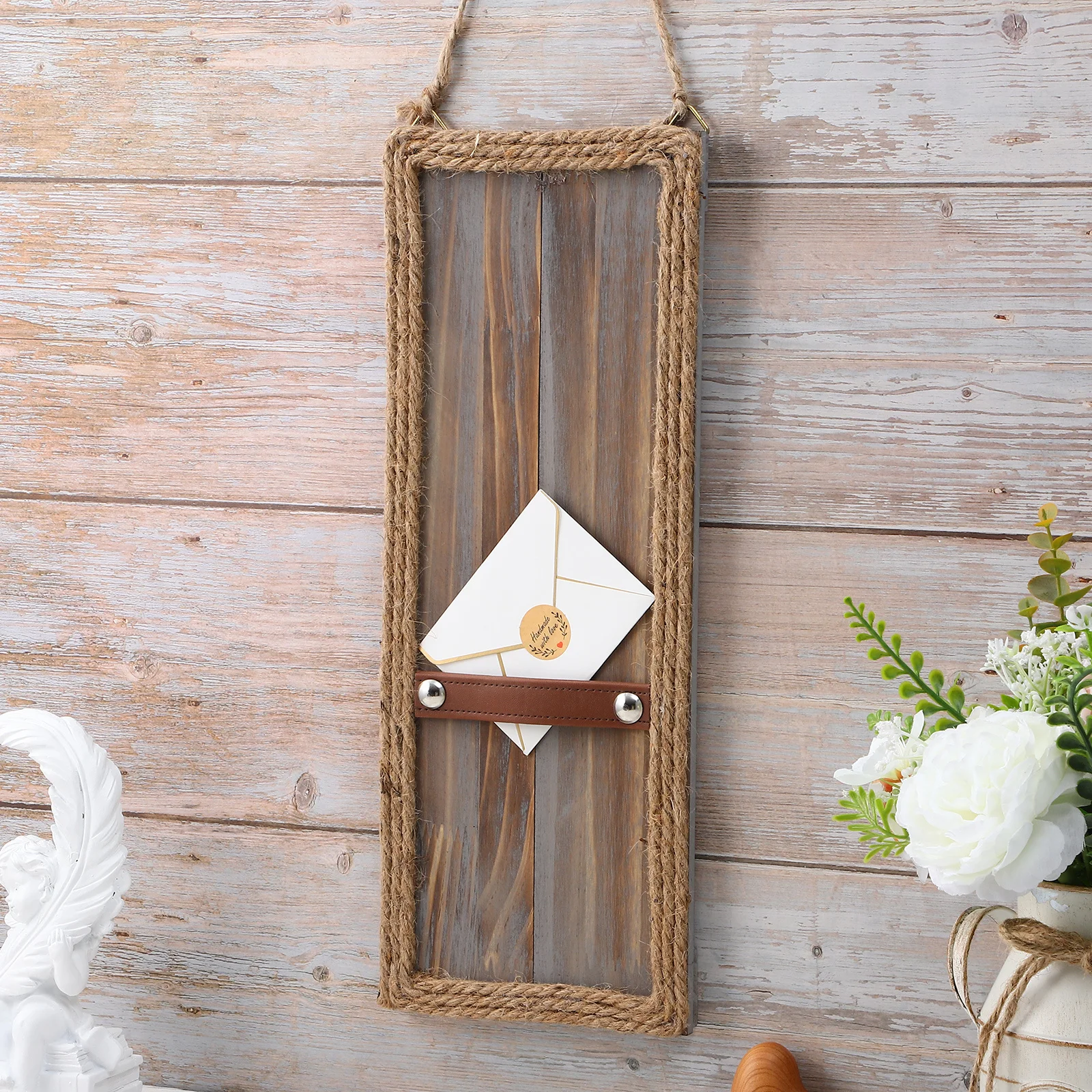 

Artificial Flower Wall Art Vintage Rustic Hanging Decoration For Home Office Farmhouse Room Decor Wall Wooden Aesthetic