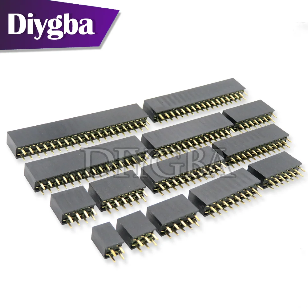 10PCS/LOT Double Row Pin Female Header Socket Pitch 2.54mm 2*3PIN 4PIN 5PIN 6PIN 7PIN 8PIN 9PIN 20PIN Connector For arduino
