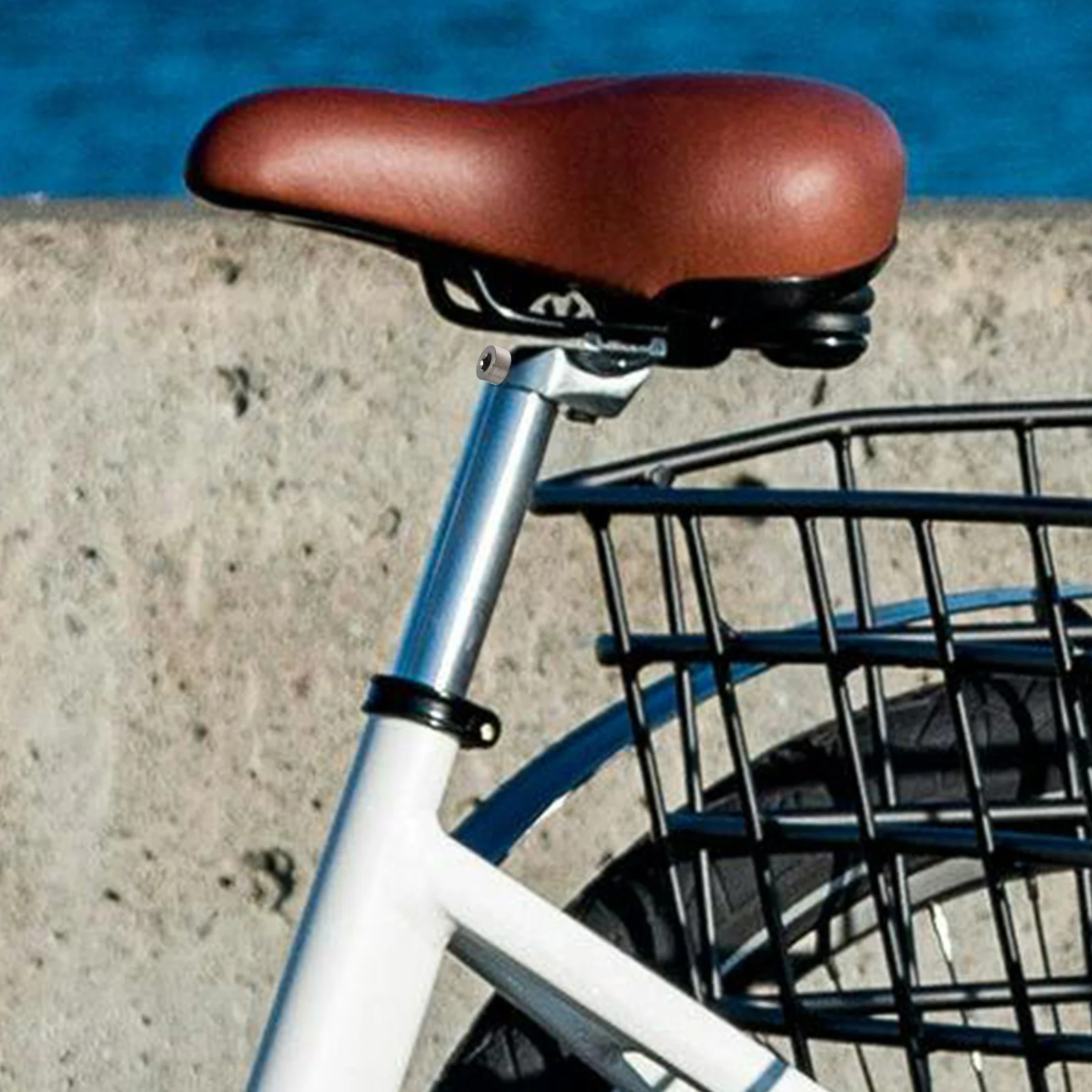 Titanium Bicycle Bolts Seatpost Screw Round Head Fixed Bolt for Seat Tube Bicycle Seat Clamp Saddle Tube Adjuster