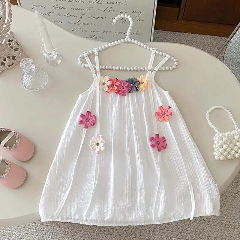 

Новые летние платья для девочек 2026 года: хлопковые, без рукавов, с цветочным узором, для вечеринок, 2-6 лет, детская одежда, наряды для сестер