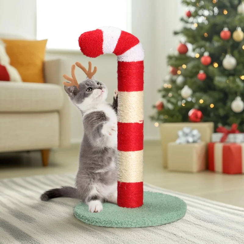 

Christmas Tree Cat Scratcher Board Pet Climbing Frame Kitten Sisal Scratcher Wear-resistant Vertical No Take Up Space Cat Toys