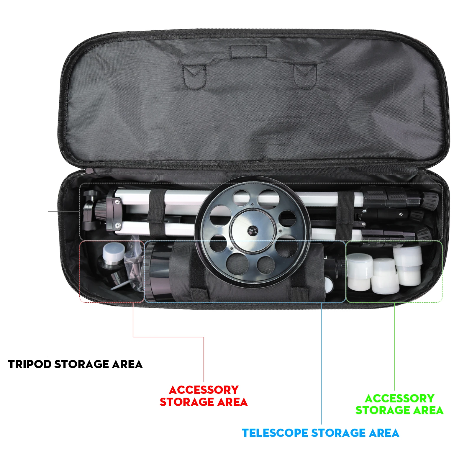 Small Telescope Bag, Large Telescope Travel Bag for for Telescope Tube & Tripod,Storage for Telescope Accessories​ - view 4