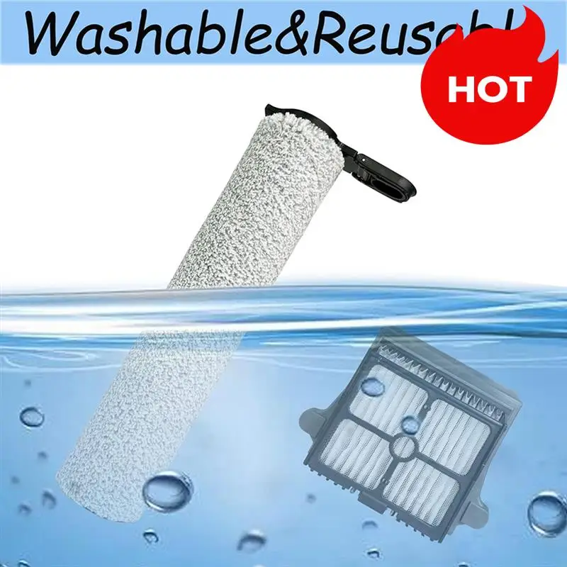 A01V-Roller Fortineco Floor One S7 قطع غيار المكنسة الكهربائية بالبخار قطع غيار دوارة بديلة لمرشحات HEPA فرشاة دوارة