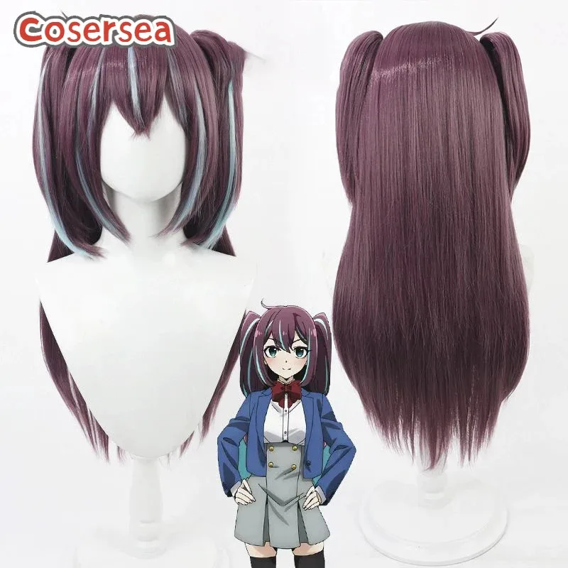 

Cosersea Akoya Matama, парики для косплея, придающие волшебные девушки Akoya Matama, 65 см, смешанный парик с хвостиком, синтетические волосы, термостойкие