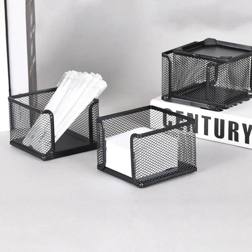 Desktop Memo Pad Sticky Note Container, armazenamento Anti-Break, Home Suprimentos