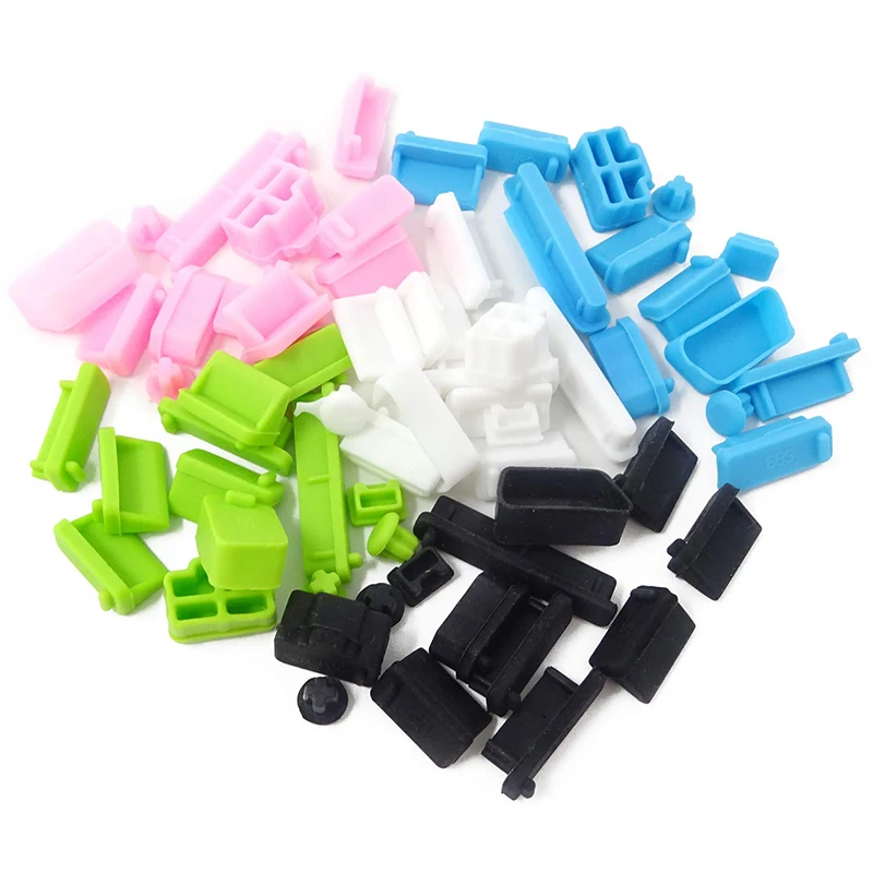 16pcs/set Notebook Usb Silicone Anti Dust Plug Laptop Dustproof Stopper Dust Plug Usb Hdmi Computer Interface Waterproof Cover