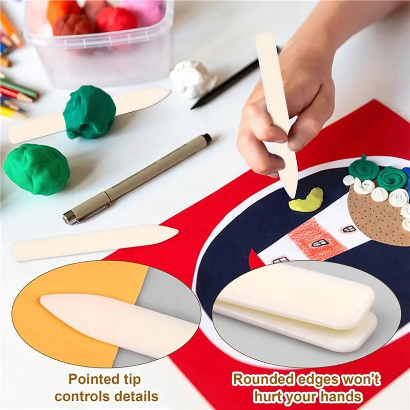 24-Hour Delivery 40 Pack Bone Folder Tool, Plastic Bone Folder Crafts Scoring Folding Creasing Paper Crafting Scrapbooking Tool