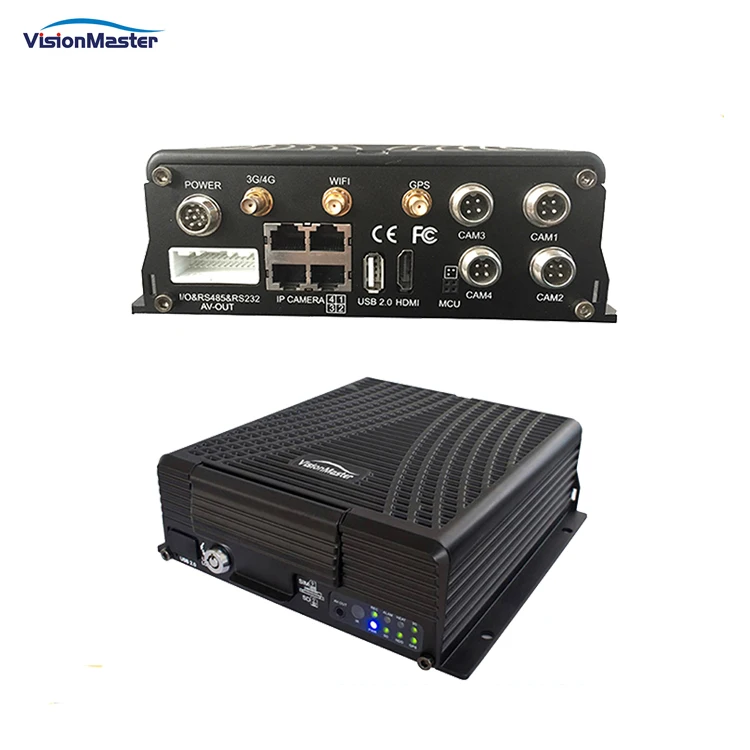 عالية الجودة SD-MDVR سيارة هجينة سيارة CCTV NVR 4CH مسجل فيديو رقمي متنقل لحافلة شاحنة مقطورة #1