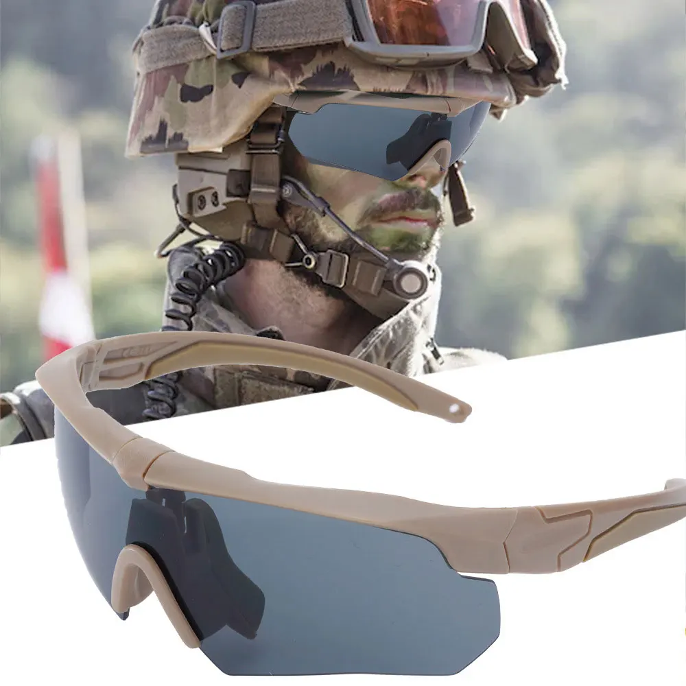 Tactical Glasses Polarized Lens Sports Eye Protection Outdoor Airsoft Cosplay Goggles Riding Windproof Glasses NA119S