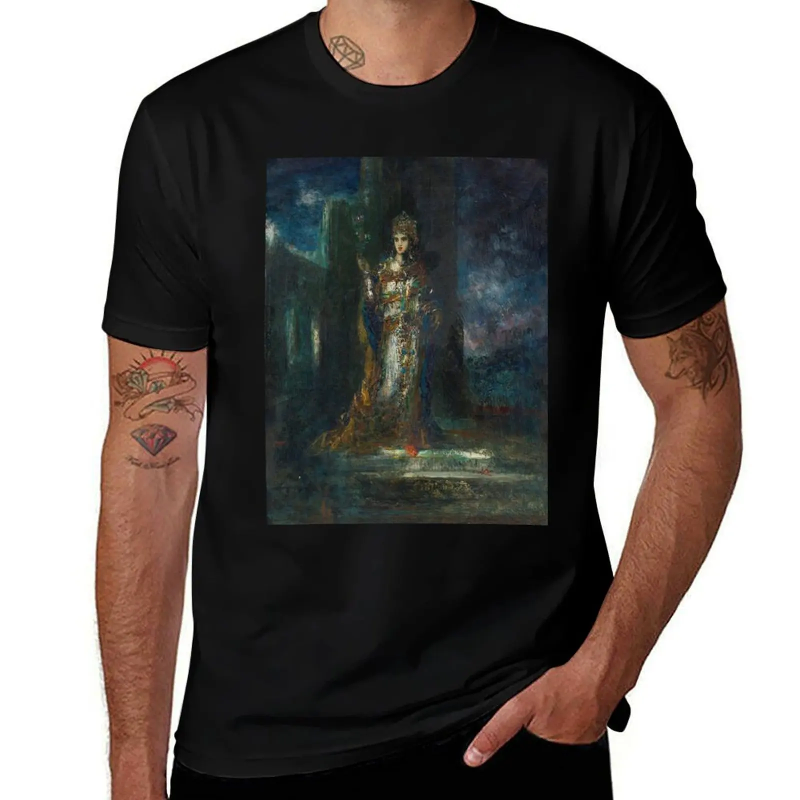 

The bride of the night Mythology '' La Fiancée De La Nuit '' Gustave Moreau T-Shirt t shirt for man 100 percent cotton