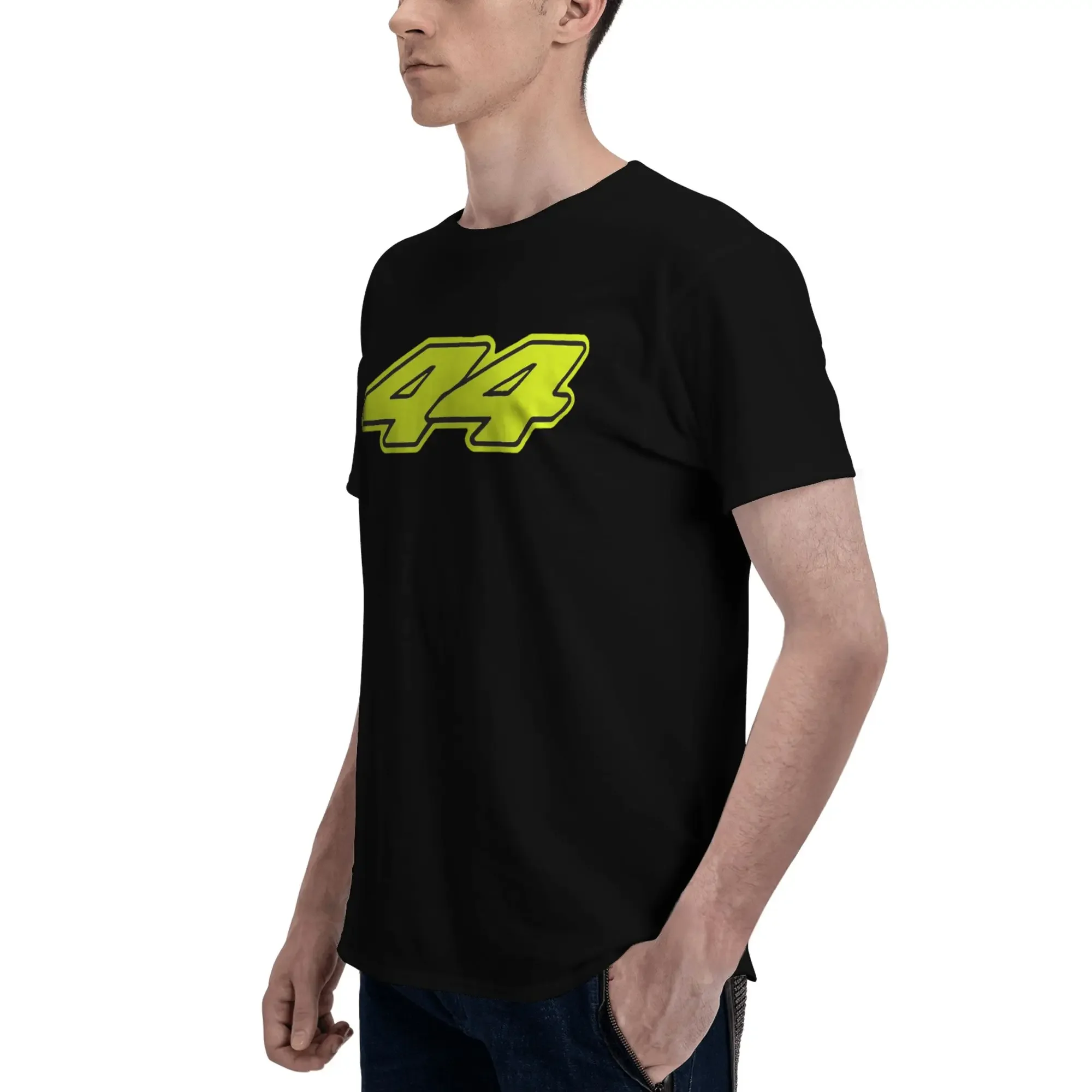 Lewis Hamilton Season Number 44 Sticker Men T-Shirt Plus Size T Shirts Men's Round Neck Cotton Tees Short Summer Male - view 3