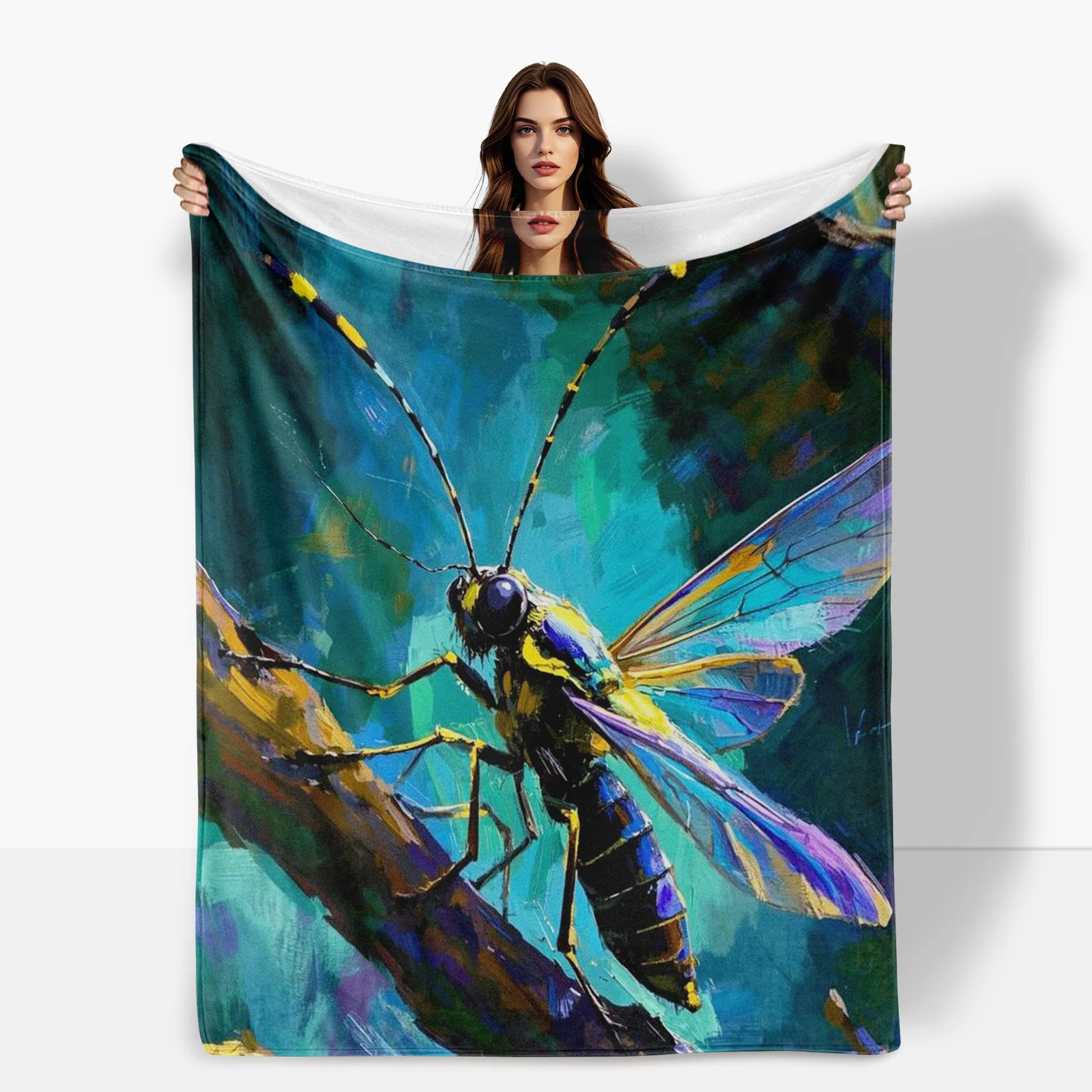 Realistic Wasp Insect Pattern Blanket Perfect Gift For Loved Ones Adds Nature’s Beauty To Home Decor