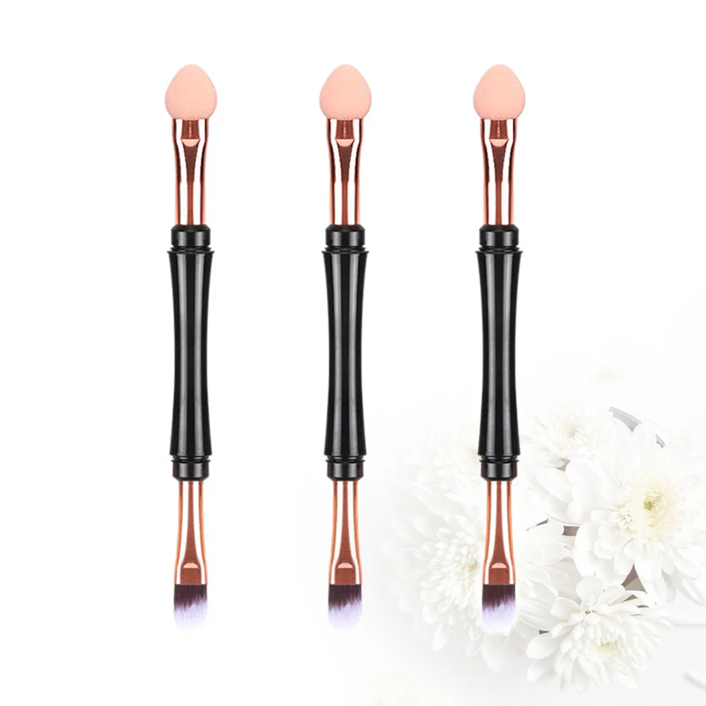 3Pcs Eyeshadow Brush Combination Smooth Handle Makeup Tools Dual Use Eyelash Eyebrow Brush High Quality Cosmetics Makeup