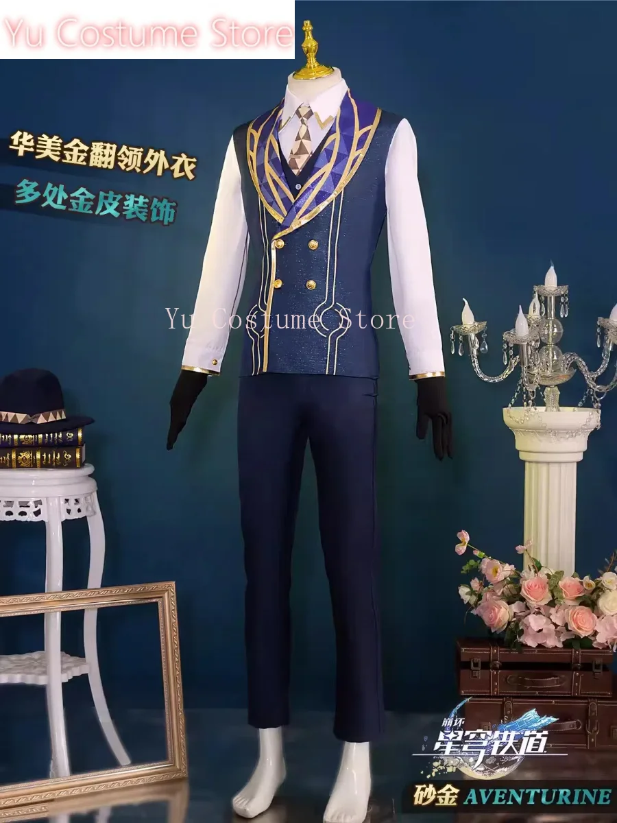 Yu Costume Honkai: Star Rail Aventurine Jeu Trempé Magnifique Beau Cosplay Costume Halloween Party Py Play Outfit Hommes S-XXL