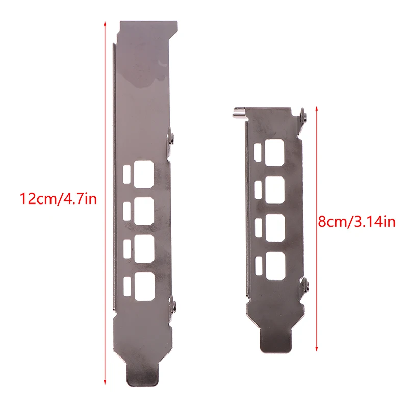 Low/High Profile Bracket Adapter 4DP Baffle Port For AMD FirePro W4100 Half Height Full-Height Graphic Video Card